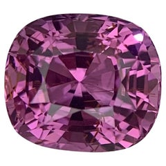 AIG Certified 3.33 Carat Natural Loose Purple Spinel Cushion Shape Gemstone