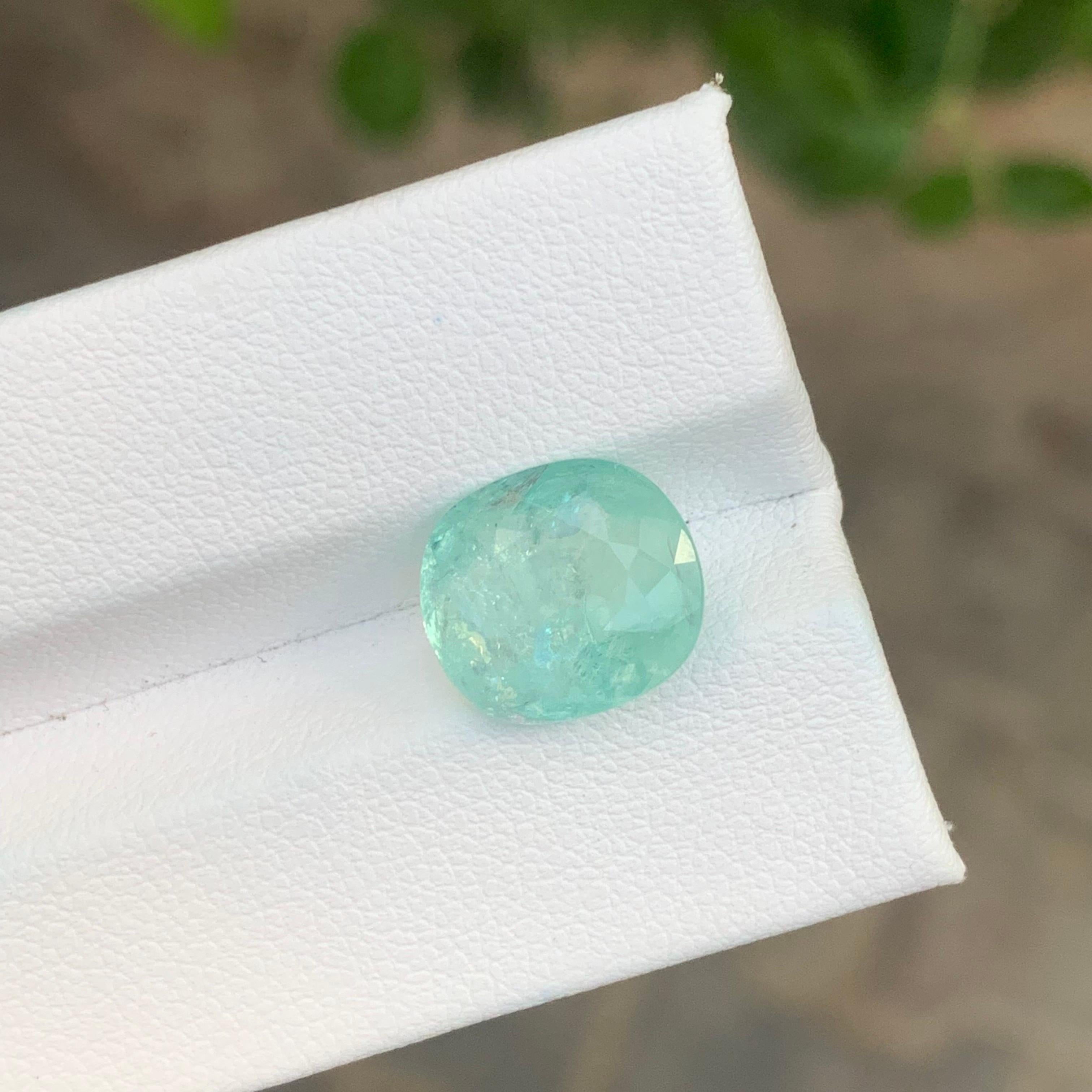 Arts and Crafts AIG Certified 3.72 Carat Natural Loose Paraiba Tourmaline From Mozambique For Sale