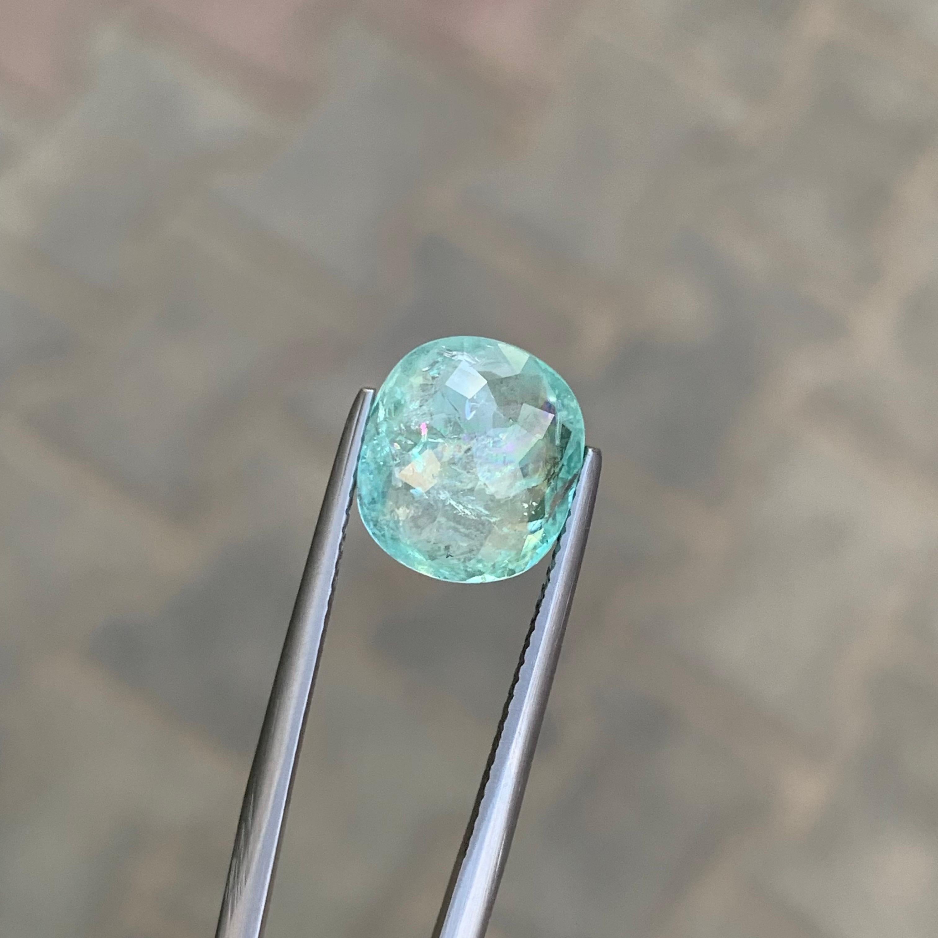 Women's or Men's AIG Certified 3.72 Carat Natural Loose Paraiba Tourmaline From Mozambique For Sale