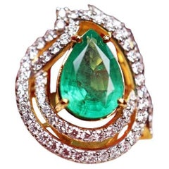 Anillos de cóctel esmeralda