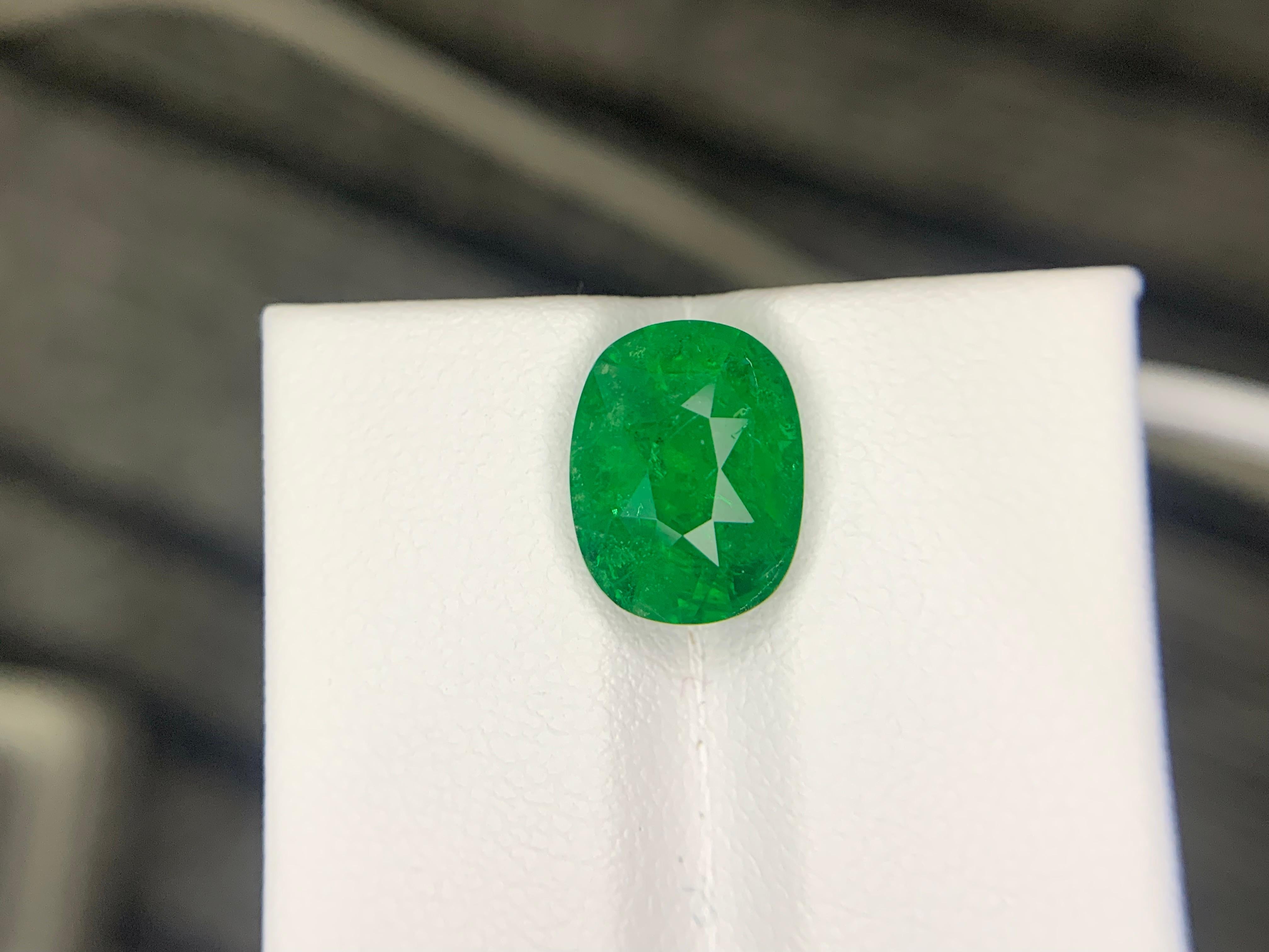 AIG Certified 4.02 Carat Natural Loose Tsavorite Garnet Cushion Shape Gemstone (pierre précieuse en forme de coussin) en vente 6