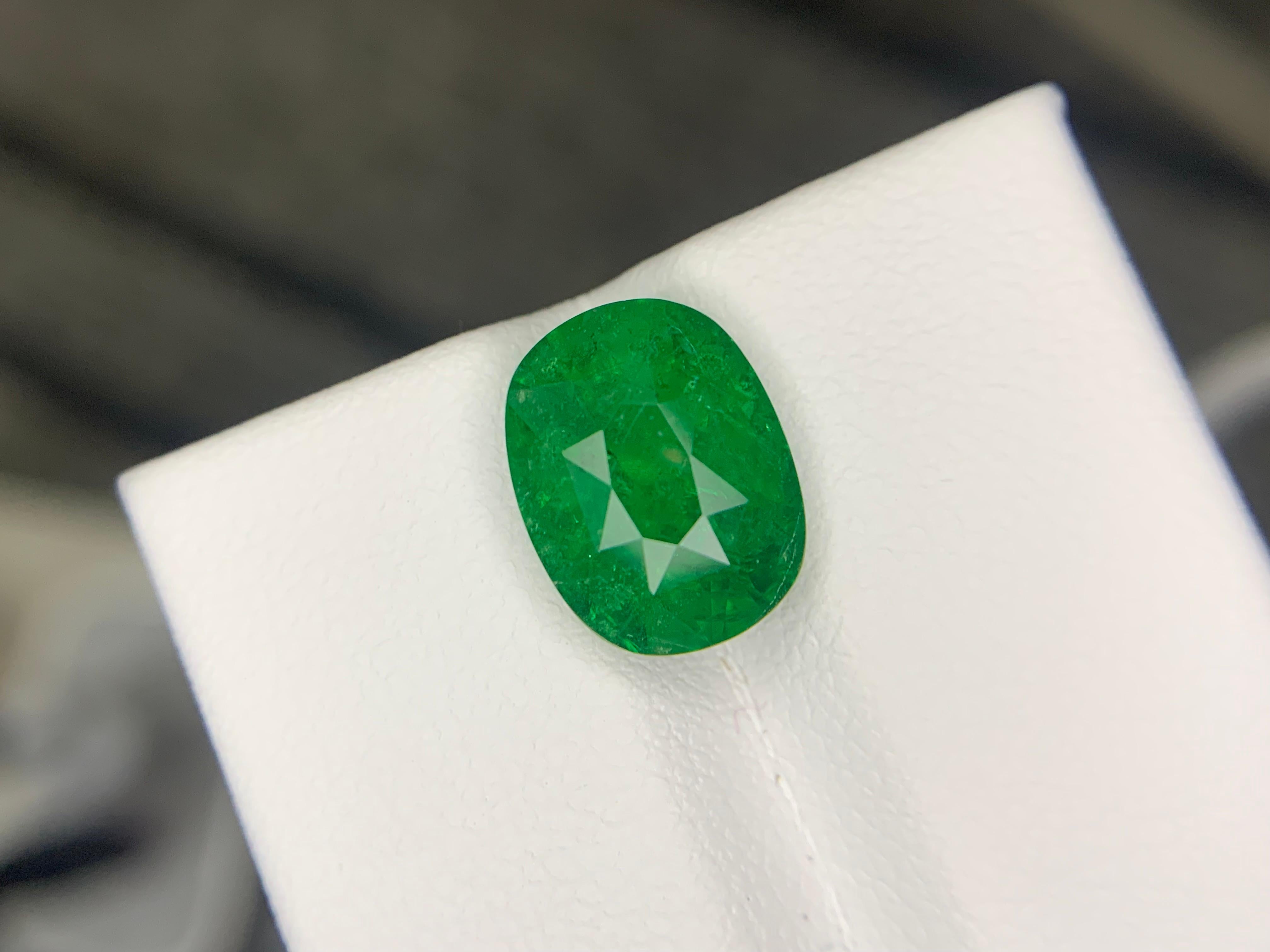 AIG Certified 4.02 Carat Natural Loose Tsavorite Garnet Cushion Shape Gemstone (pierre précieuse en forme de coussin) en vente 7