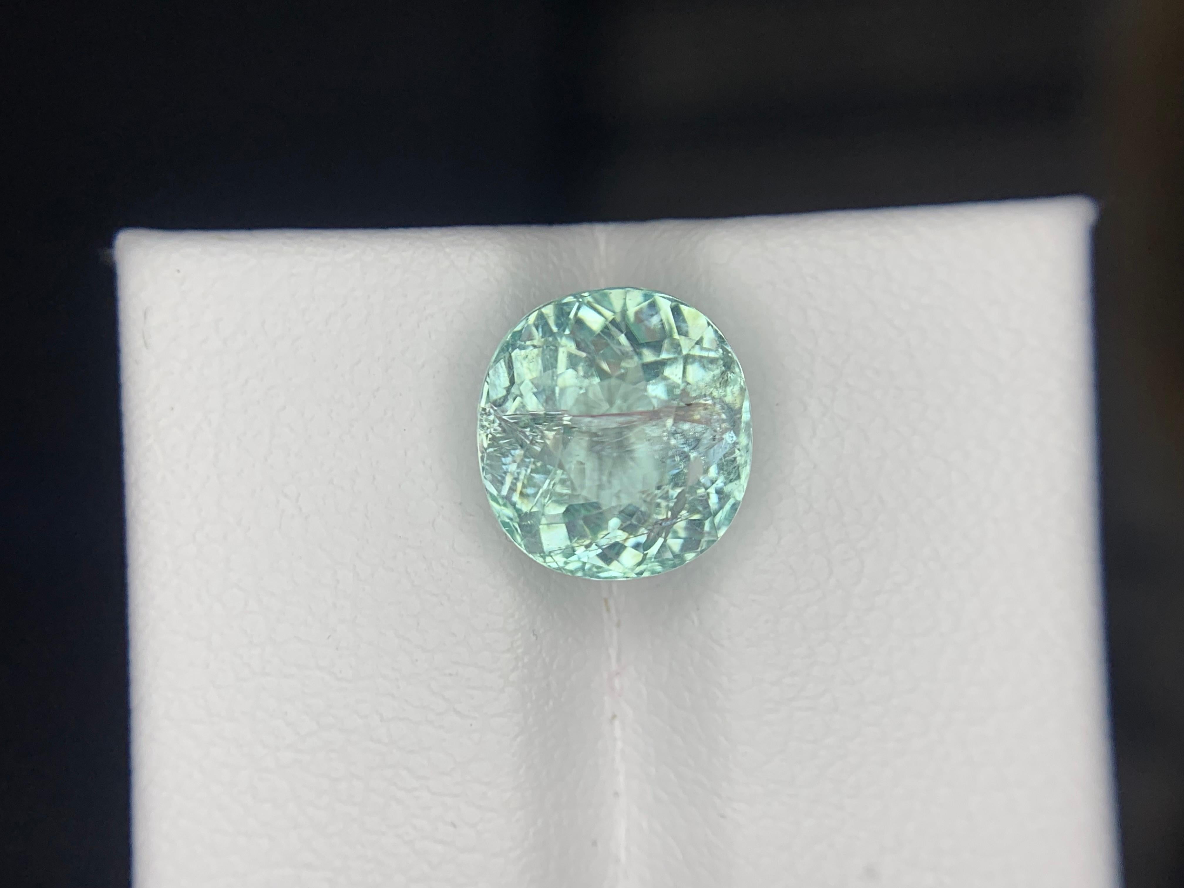 AIG Certified 4.03 Carat Natural Loose Paraiba Tourmaline Cushion Shape Gemstone (pierre précieuse en forme de coussin) en vente 5