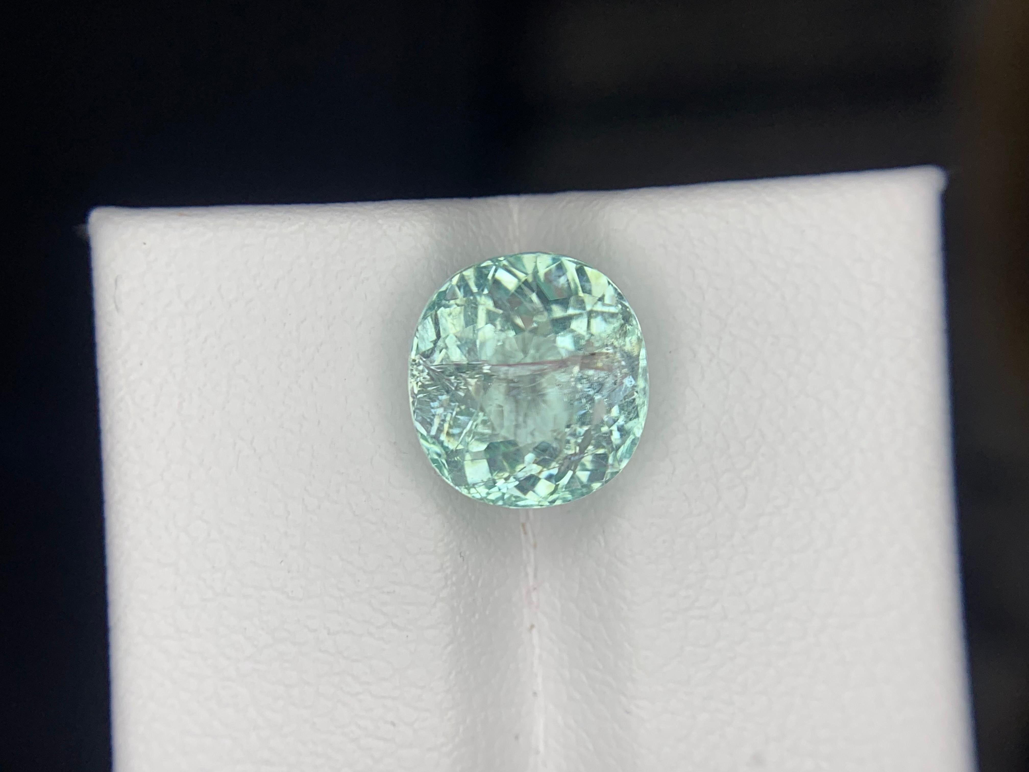 AIG Certified 4.03 Carat Natural Loose Paraiba Tourmaline Cushion Shape Gemstone (pierre précieuse en forme de coussin) en vente 6