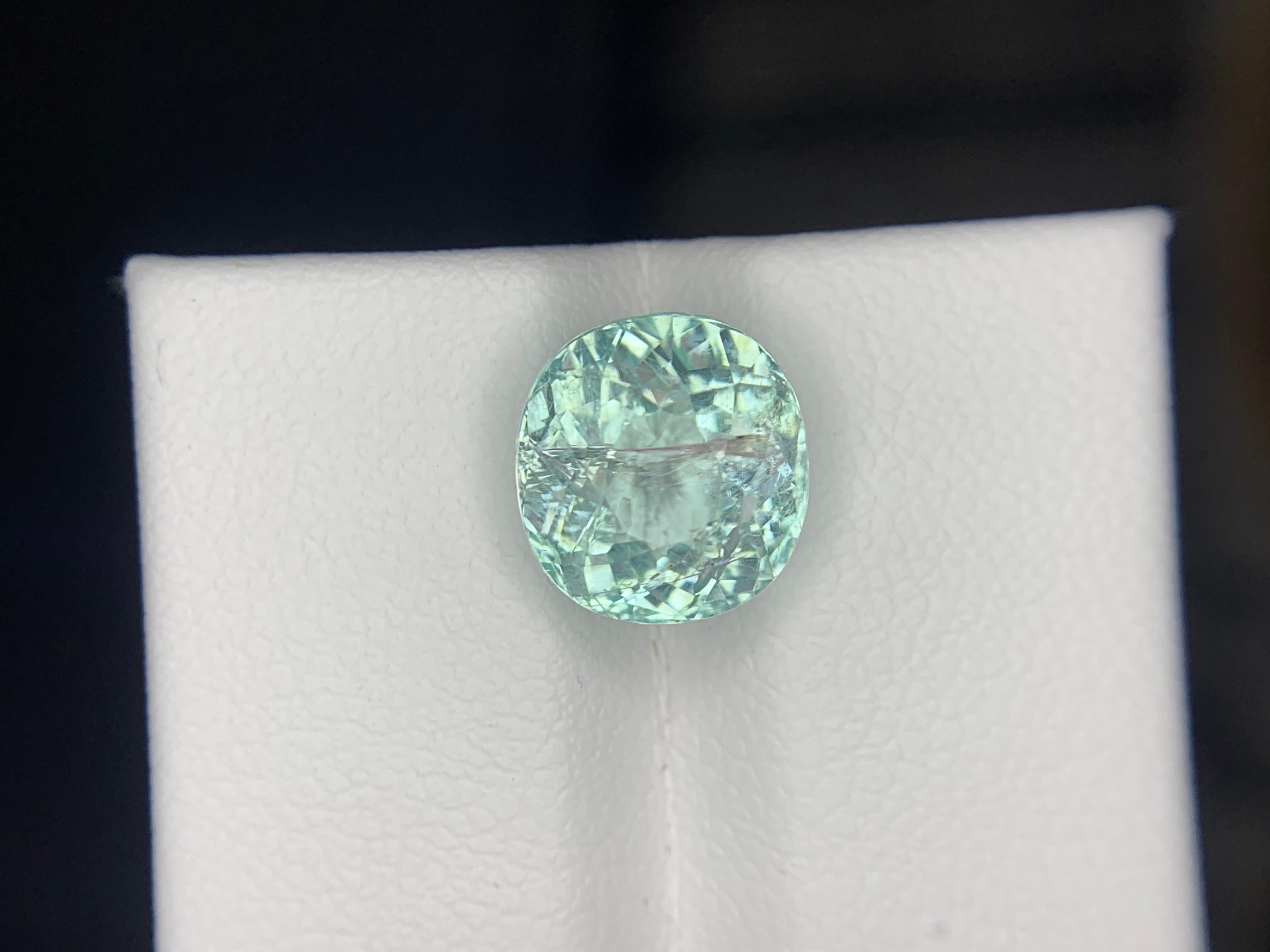 AIG Certified 4.03 Carat Natural Loose Paraiba Tourmaline Cushion Shape Gemstone (pierre précieuse en forme de coussin) en vente 7