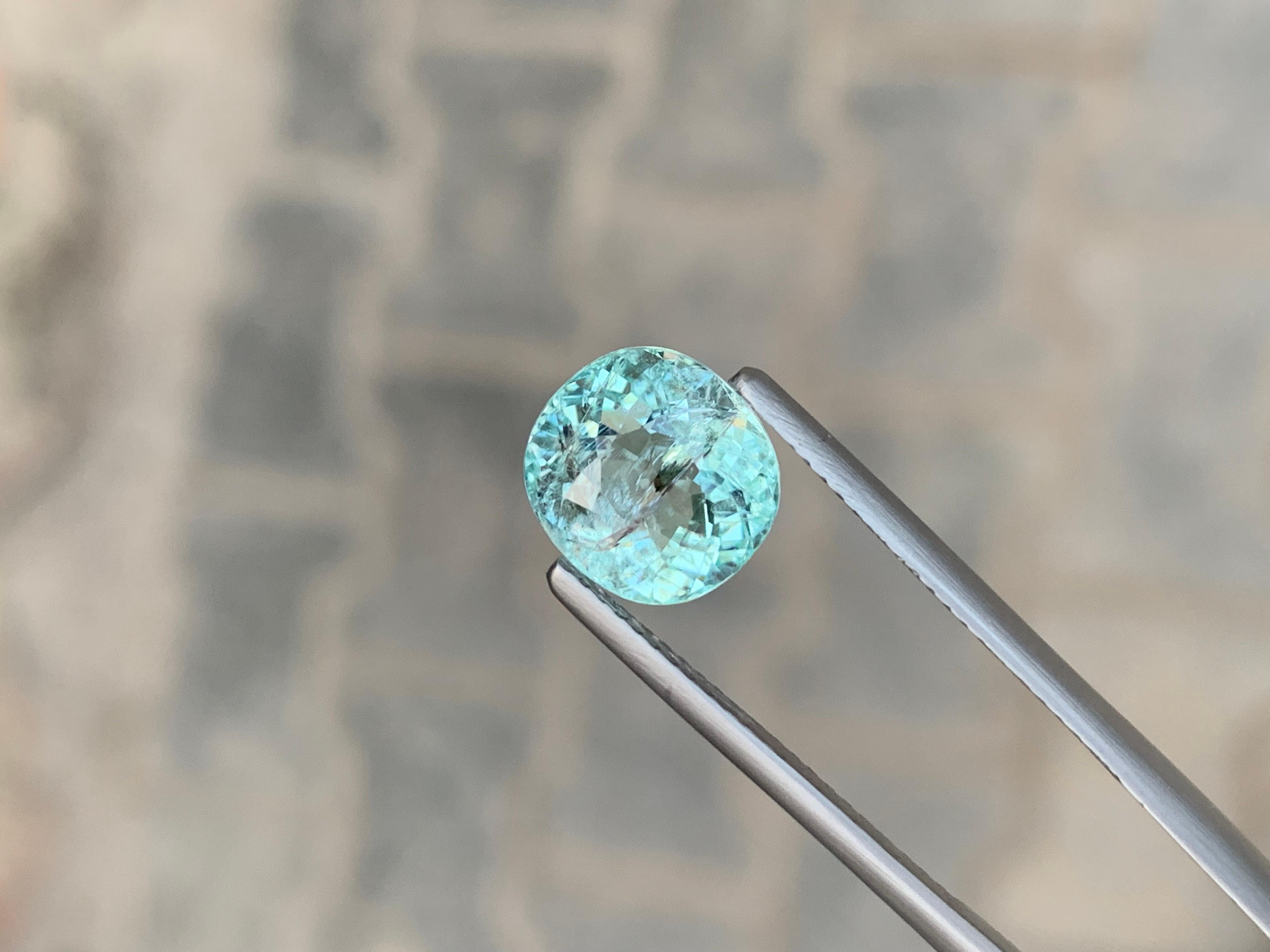 AIG Certified 4.03 Carat Natural Loose Paraiba Tourmaline Cushion Shape Gemstone (pierre précieuse en forme de coussin) Neuf - En vente à Peshawar, PK