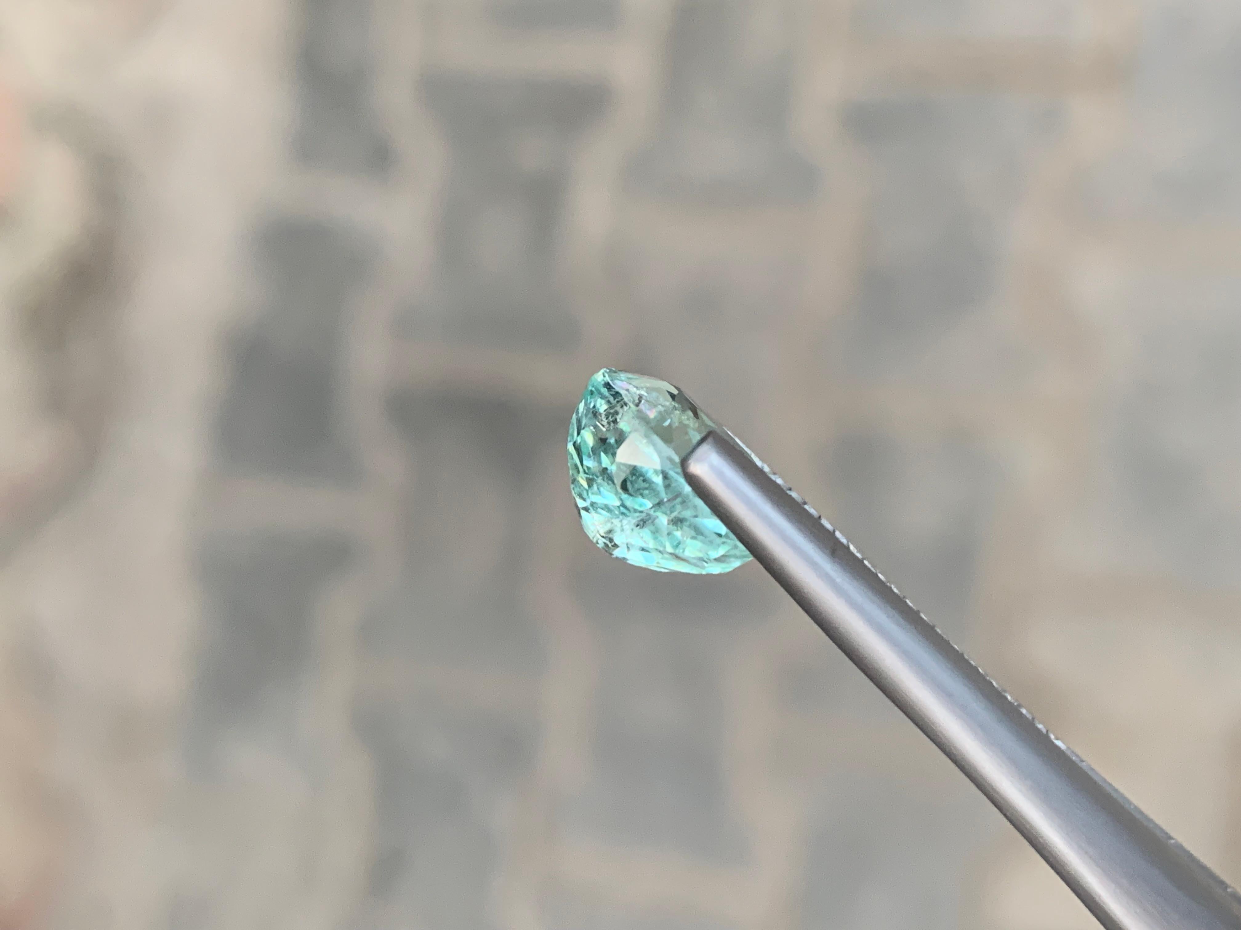 AIG Certified 4.03 Carat Natural Loose Paraiba Tourmaline Cushion Shape Gemstone (pierre précieuse en forme de coussin) Unisexe en vente