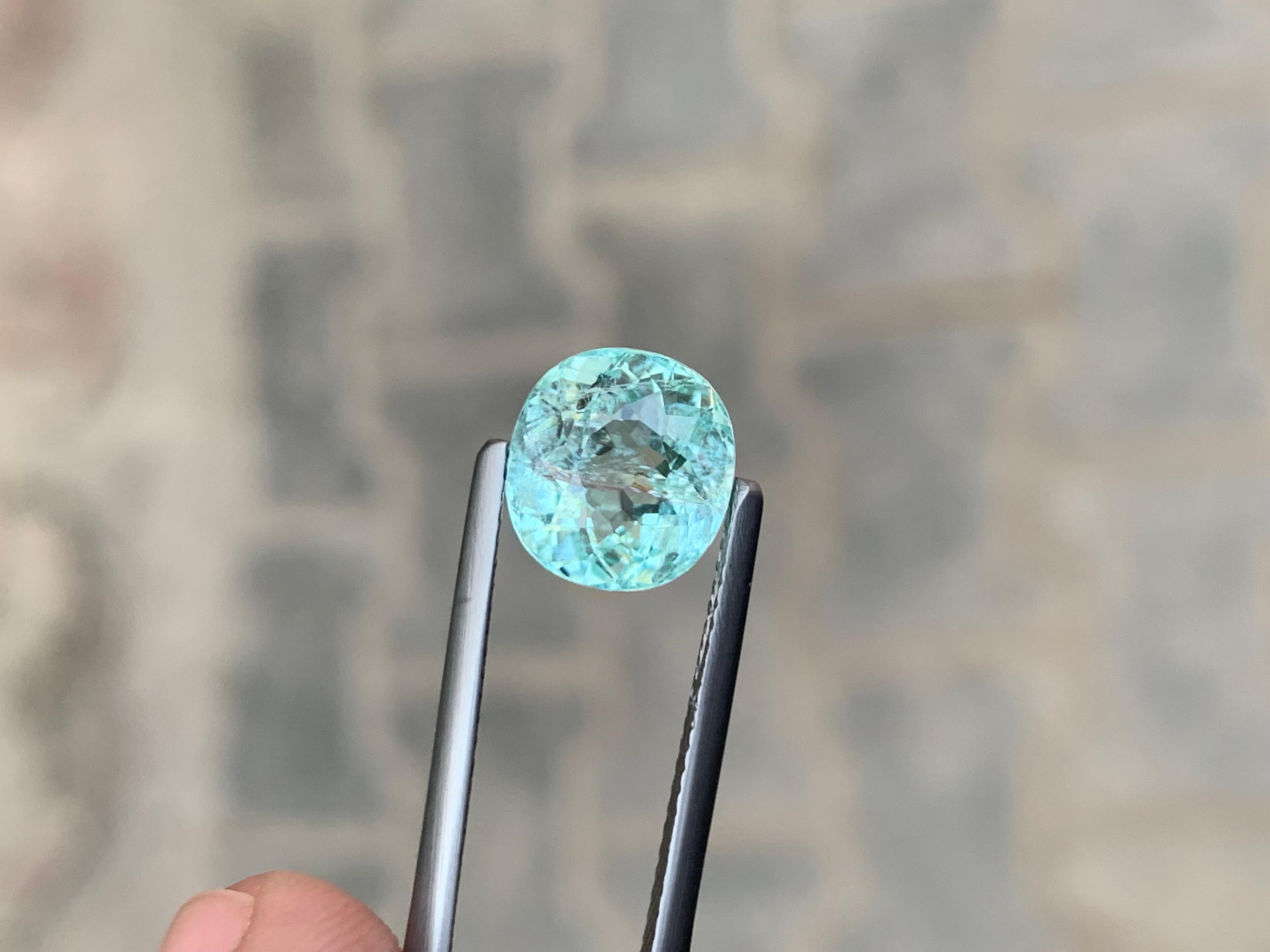 AIG Certified 4.03 Carat Natural Loose Paraiba Tourmaline Cushion Shape Gemstone (pierre précieuse en forme de coussin) en vente 3