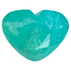 Gema natural suelta de turmalina paraiba en forma de corazón de 4,14 quilates certificada por AIG