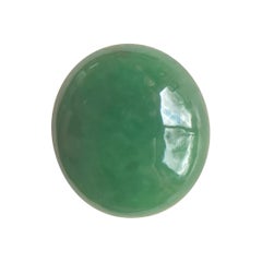 AIG Certified 4.51ct Jadeite Jade ‘A’ Grade Green Oval Untreated Rare Loose Gem