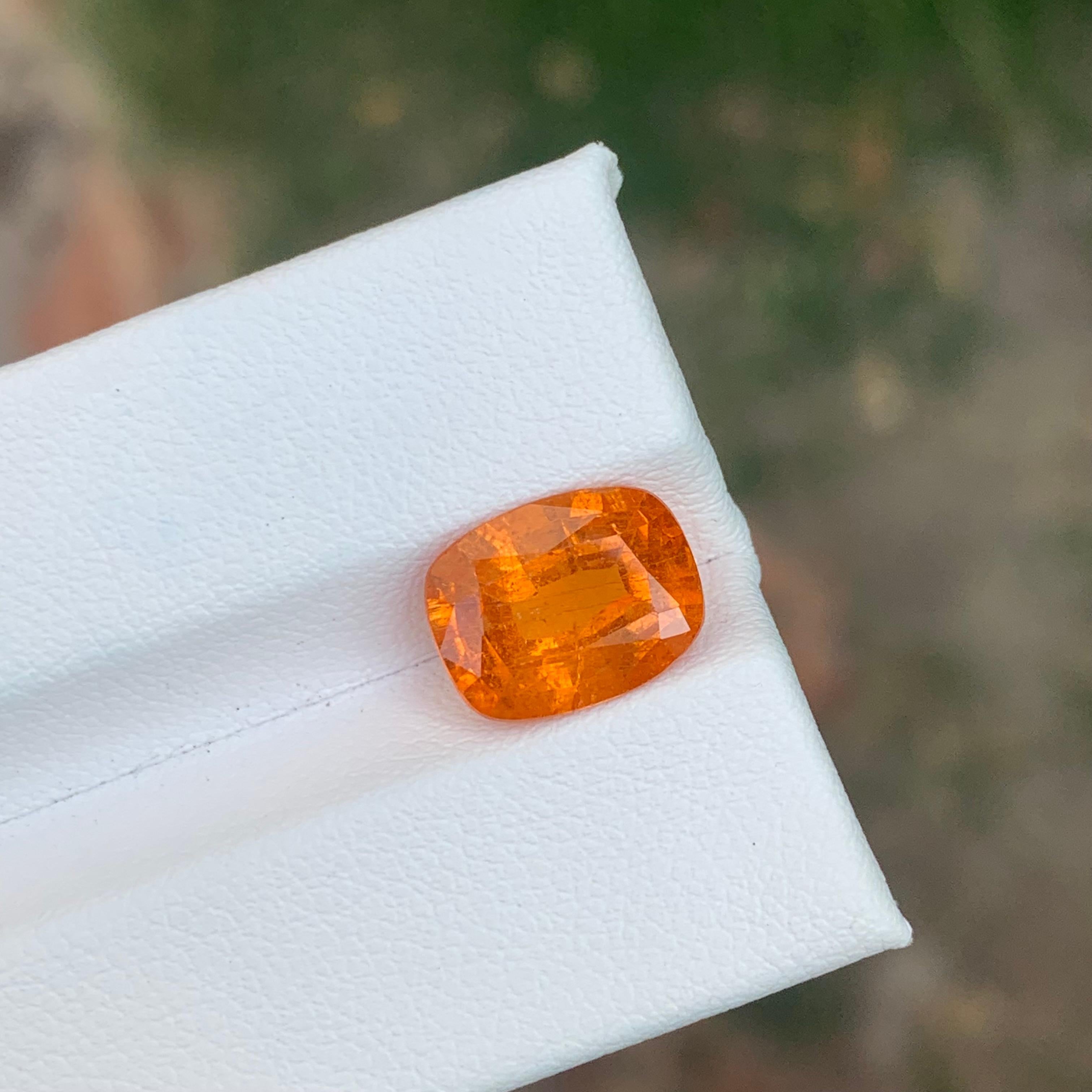 AIG Certified 4.55 Carat Natural Loose Fanta Spessartite Garnet Gemstone im Angebot 4