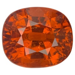 AIG Certified 5.23 Carat Natural Loose Spessartite Garnet Cushion Cut Gemstone