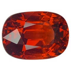 AIG Certified 5.25 Carat Natural Loose Spessartite  Garnet Gem From Mozambique
