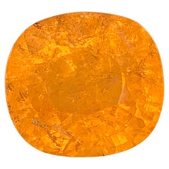 AIG Certified 5.44 Carat Natural Loose Fanta Spessartite Garnet Cushion Cut Gem