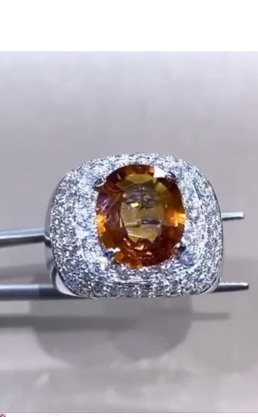 Orange Sapphires are one of rarest of sapphires.
These extremely rare stones are unknown to most, but when  discovered usually become an absolute favorite.
They are strikingly beautiful and almost no other colored stone compares to this unique