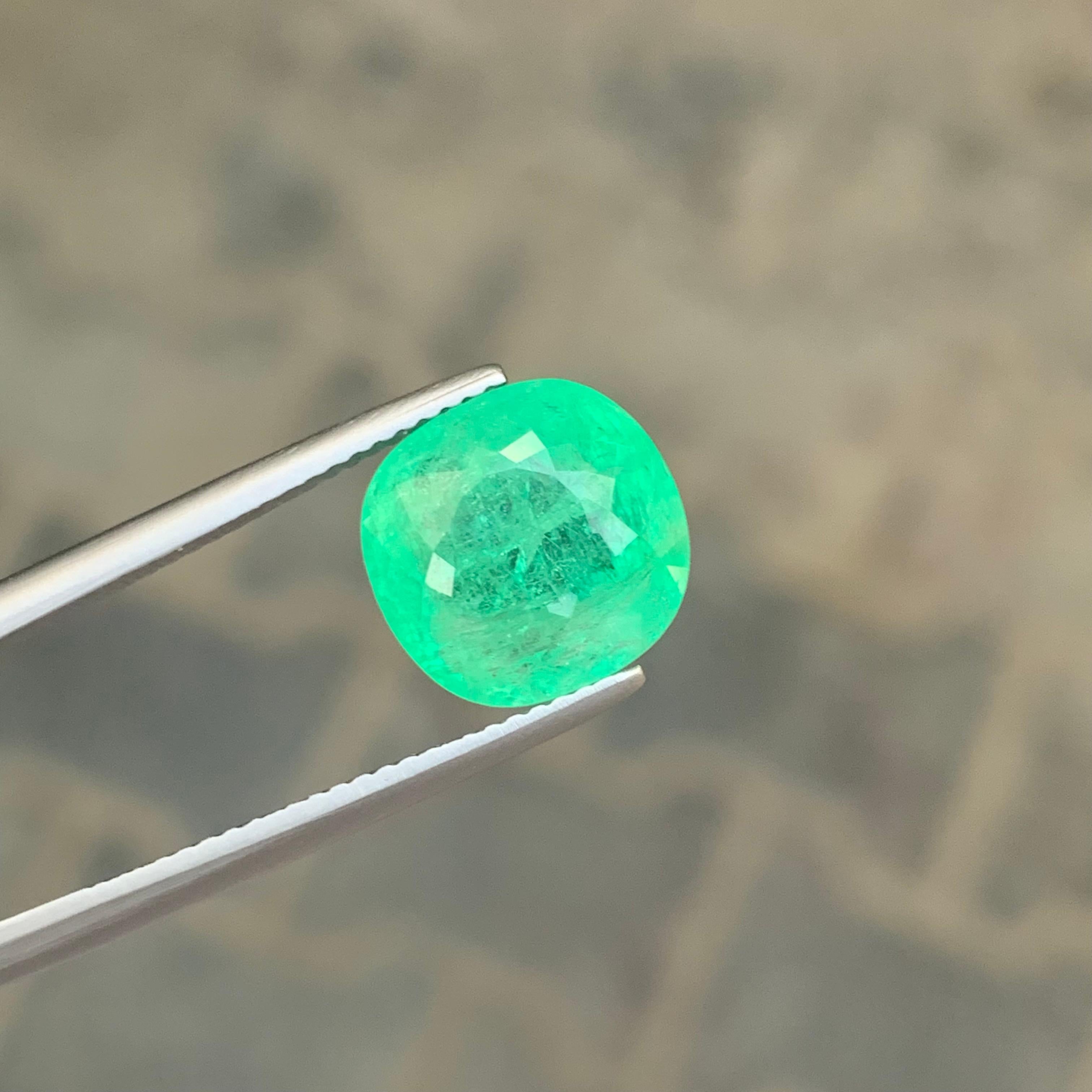 Taglio cuscino Gemma di tormalina Paraiba blu verde sciolta naturale certificata AIG da 6,64 carati in vendita