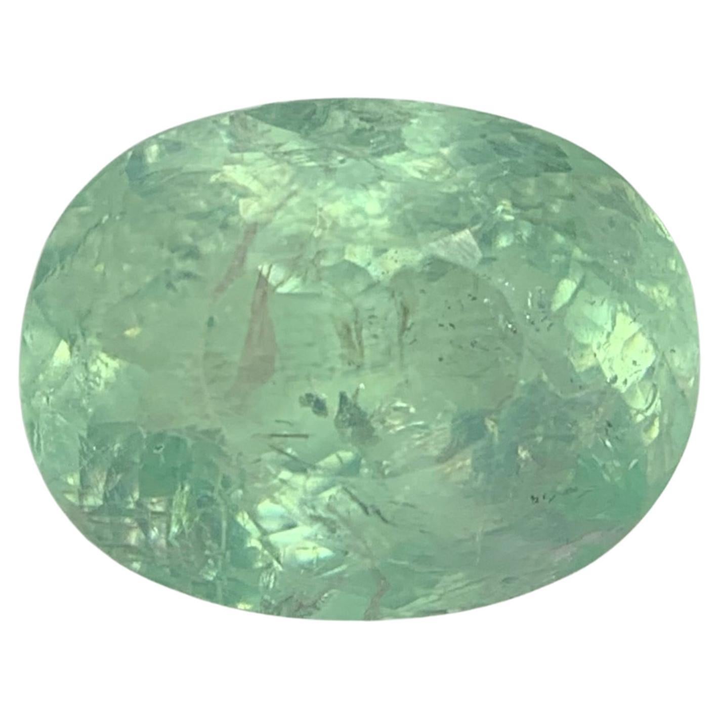 AIG Certified 6.99 Carat Natural Paraiba Tourmaline Oval Cut For Sale