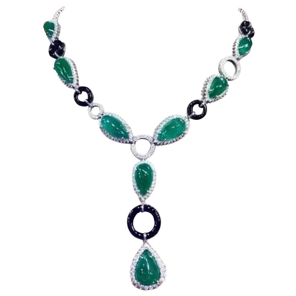 Smeraldi dello Zambia certificati AIG 75,50 carati Diamanti Oro 18 carati