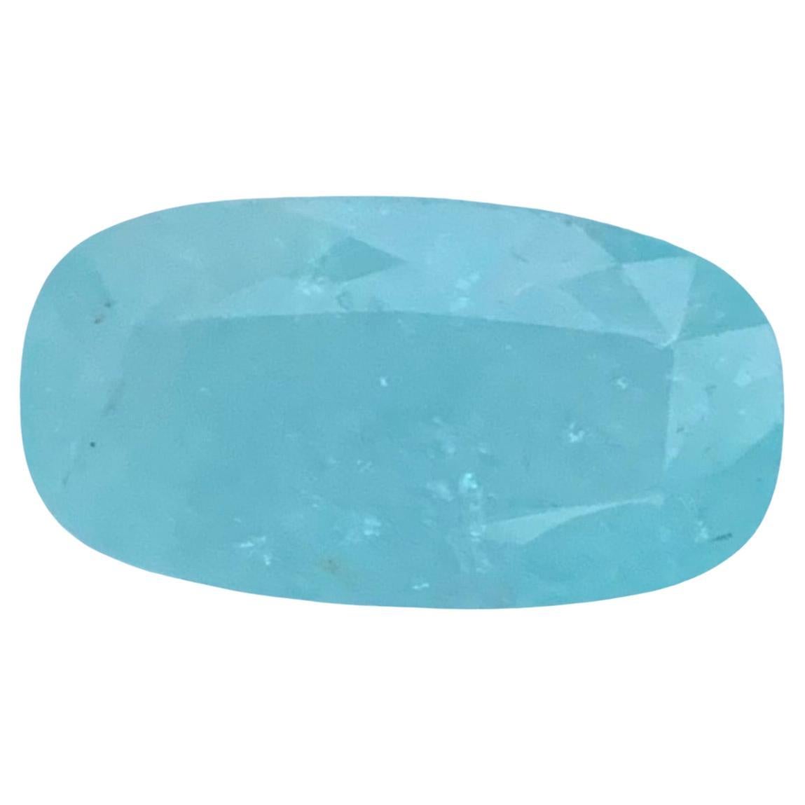 AIG Certified 7.77 Carat Natural Loose Paraiba Tourmaline Cushion Cut Gemstone For Sale