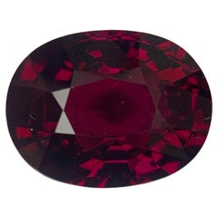 AIG Certified 7.88 Carat Natural Loose Rhodolite Garnet Oval Shape Gemstone (pierre précieuse de forme ovale)