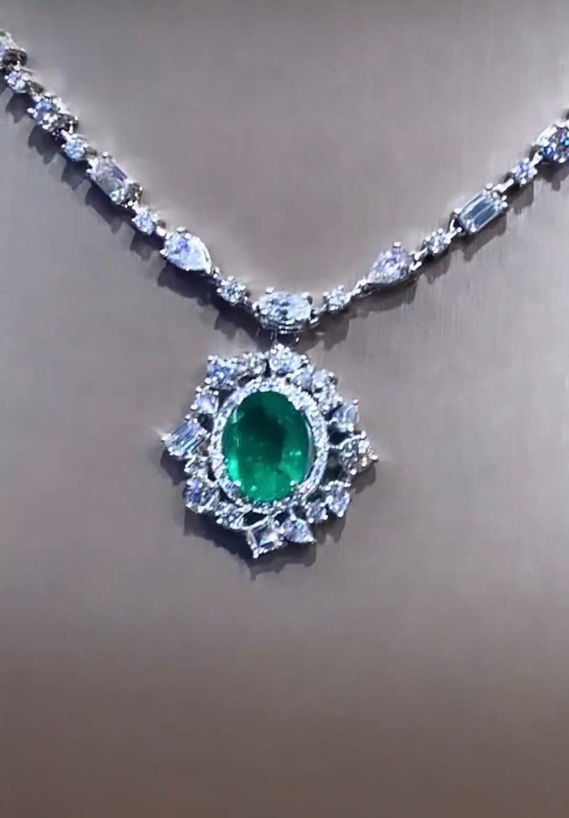 The Emerald tassels hang gracefully, providing a vibrant burst of color that contrasts beautifully with the diamonds. This necklace ensures a comfortable fit and adds a touch of elegance , class to any attire. Elevate your look with this adorable