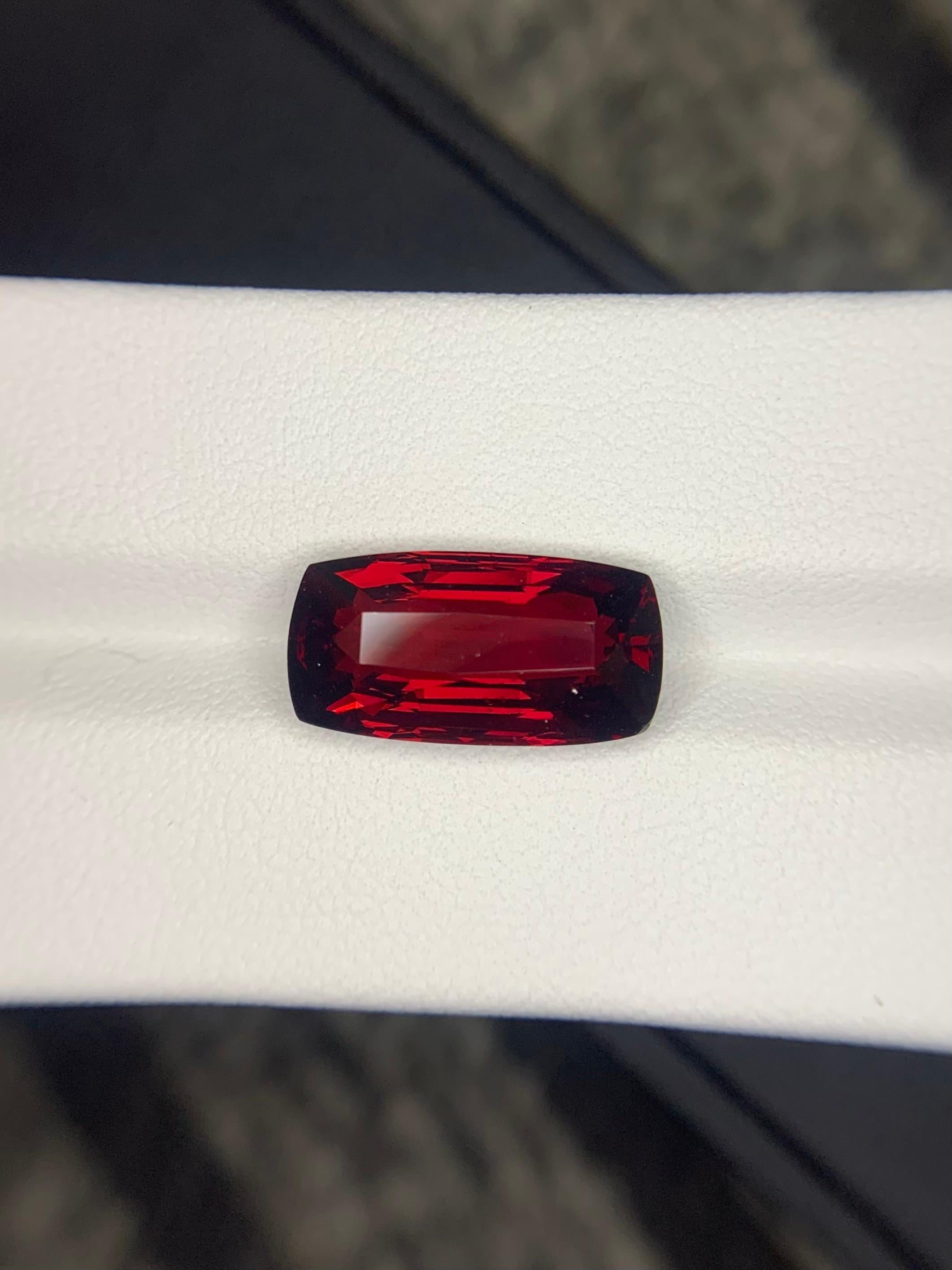 Arts and Crafts AIG Certified 9.96 Carat Natural Loose Almandine Garnet Cushion Shape Gemstone (pierre précieuse en forme de coussin) en vente