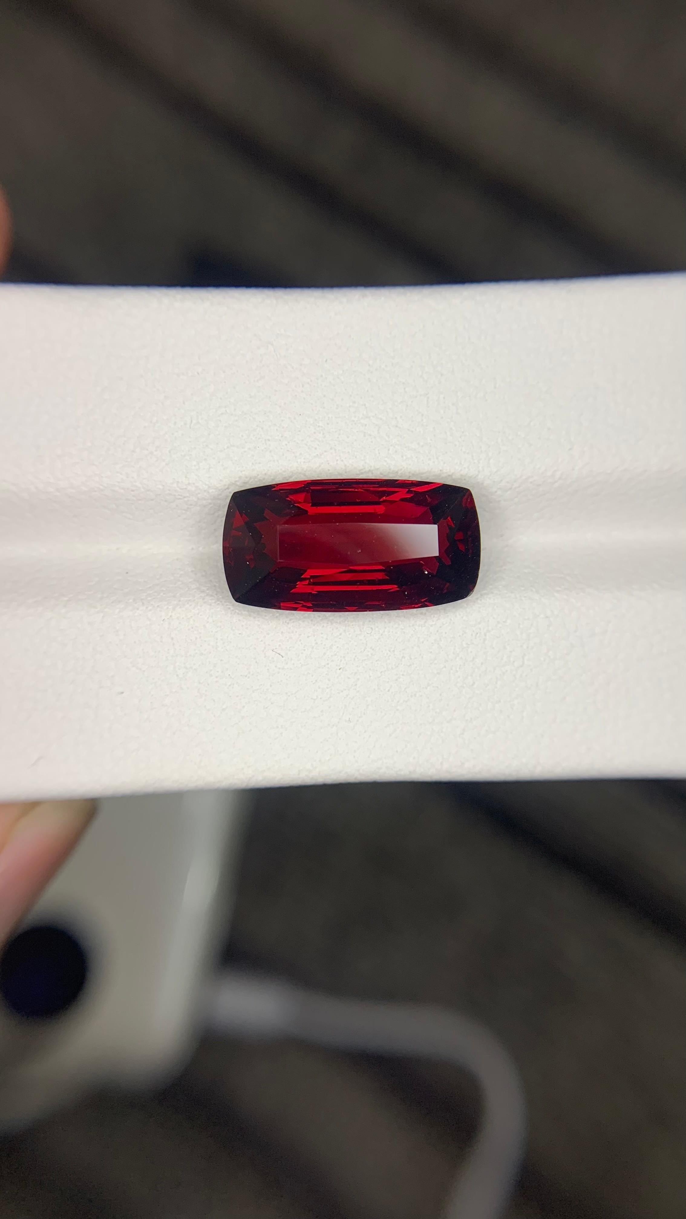 AIG Certified 9.96 Carat Natural Loose Almandine Garnet Cushion Shape Gemstone (pierre précieuse en forme de coussin) Neuf - En vente à Peshawar, PK