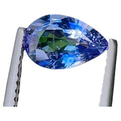 AIG-zertifizierter facettierter blauer Saphir: 1,33 Karat Edelstein im Birnenschliff