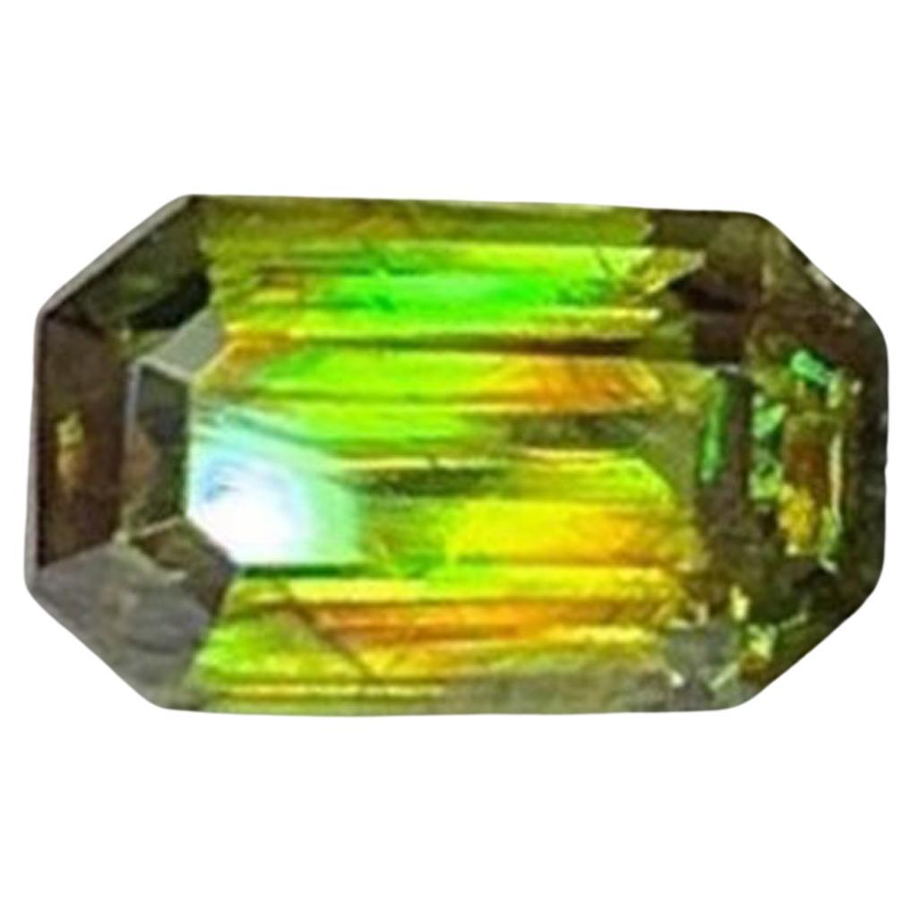 AIG Certified Green Chrome Sphene Titanit Edelstein: Smaragd-Schliff 1,06 CT