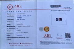 AIG Certified Natural Color Change Spinel Gemstone, Top Grade Spinel 1.64 CTs