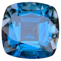 AIG Certified Natural London Blue Topaz Gemstone: 169.29 Carat Cushion Cut