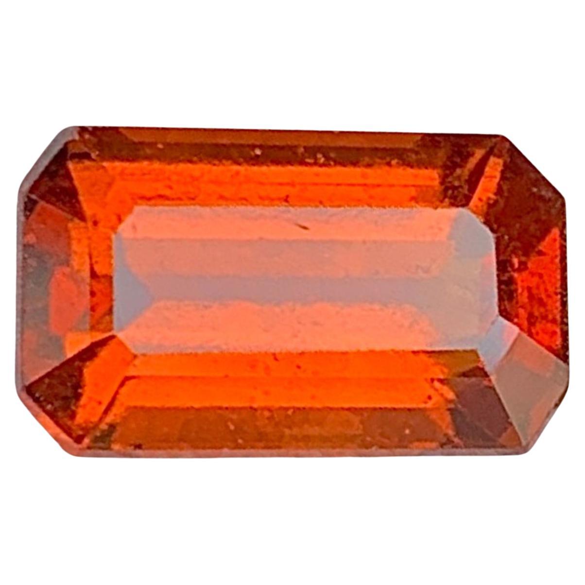 Gema de Granate Grossular Amarillo Naranja Certificada AIG: 2,95 Quilates Talla Octágono en venta