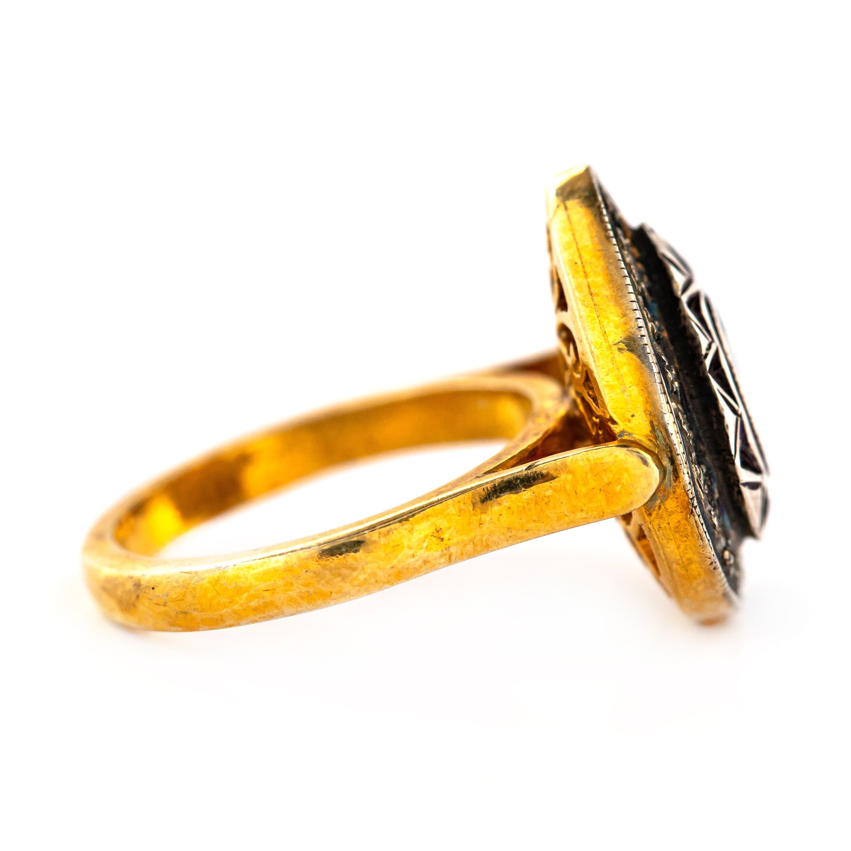 AIG Certified Vintage 1.24tcw Diamond Ring For Sale 1