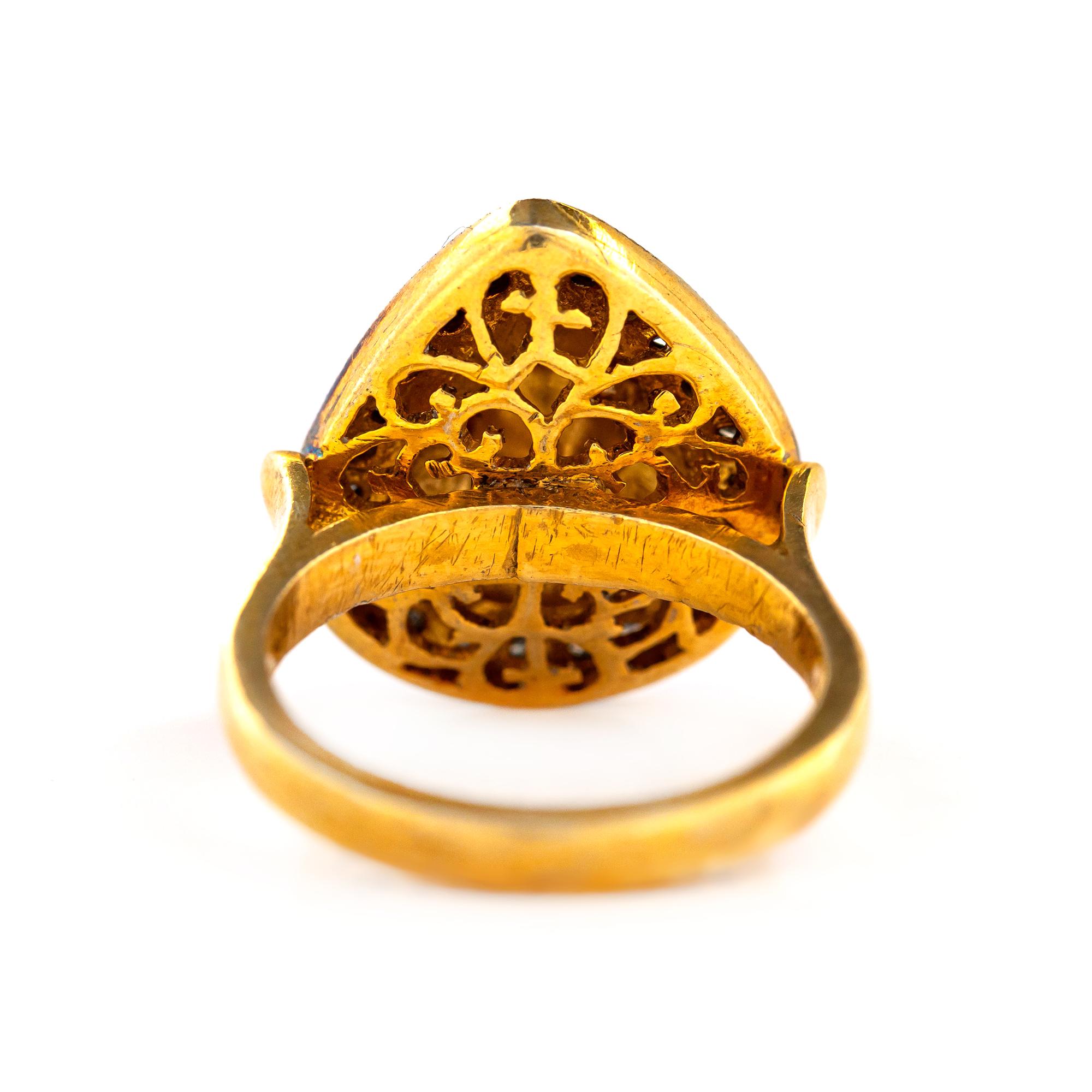 AIG Certified Vintage 1.24tcw Diamond Ring For Sale 2