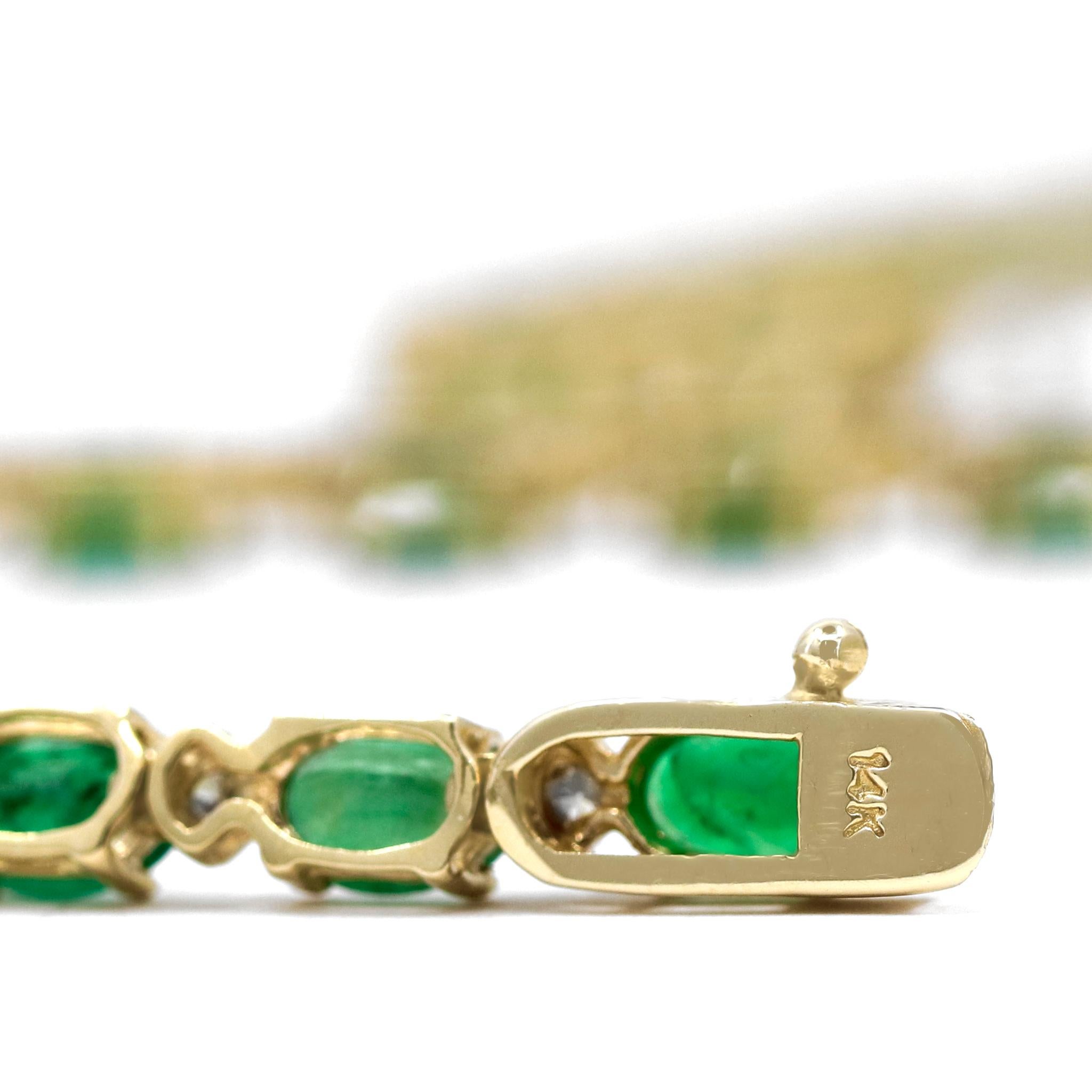 emerald green tennis necklace