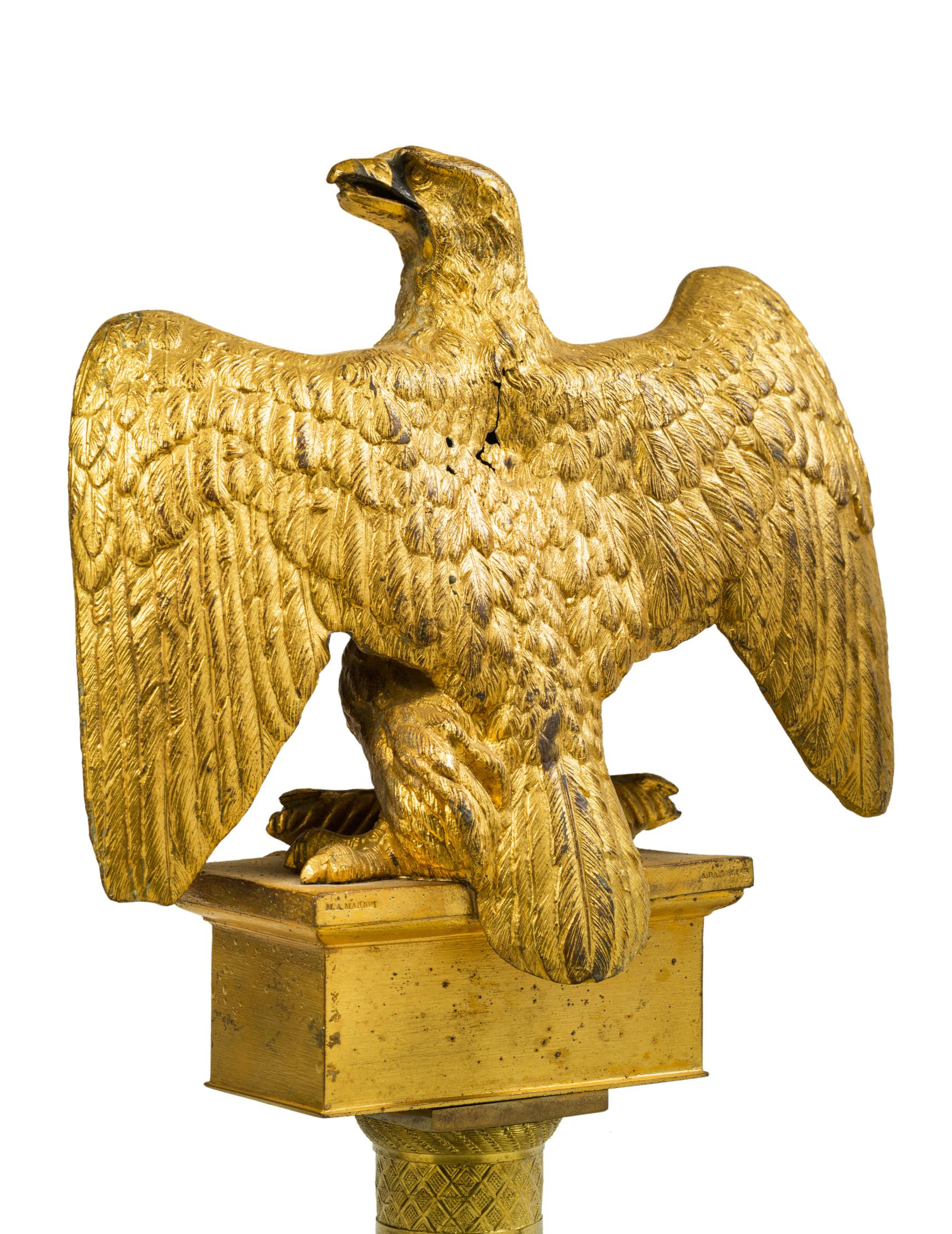 Jean-Auguste Barre
1811-1896, français

Aigle de la Garde Impériale, 
Second Empire, vers 1870.
Bronze - Fondé par MARRION.

Jean-Auguste Barre : né le 25 septembre 1811, décédé en 1896. Sculpteur, caricaturiste, et il a fait des