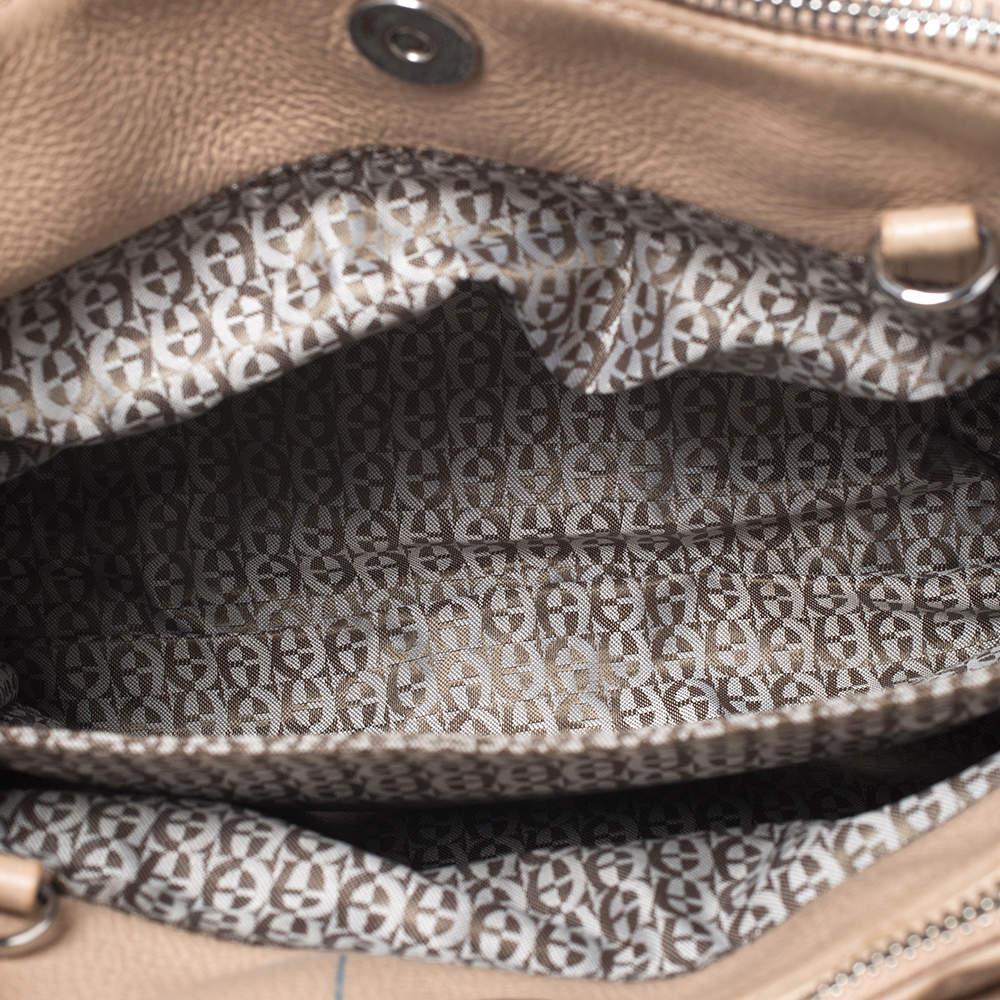 Aigner Beige Leather Double Zip Top Handle Bag 3
