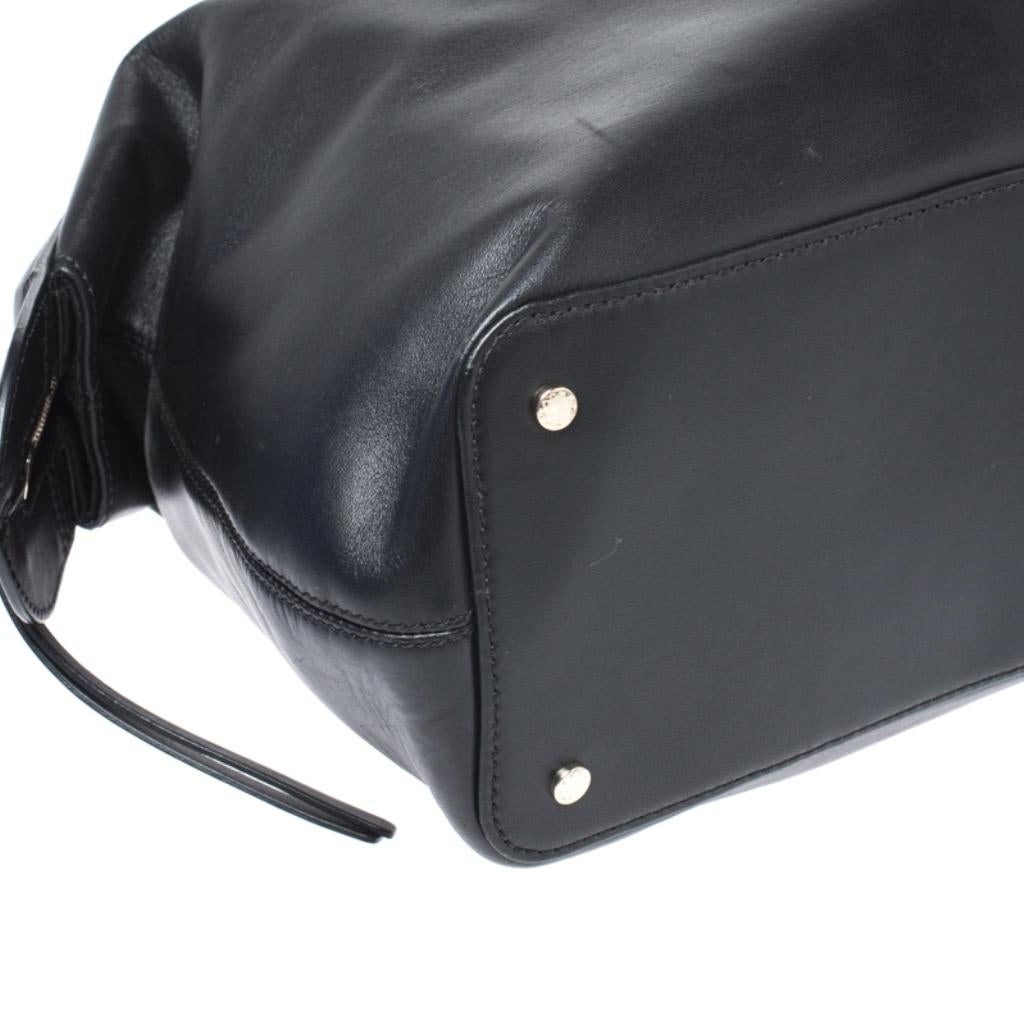 Aigner Black Leather Boston Bag 1