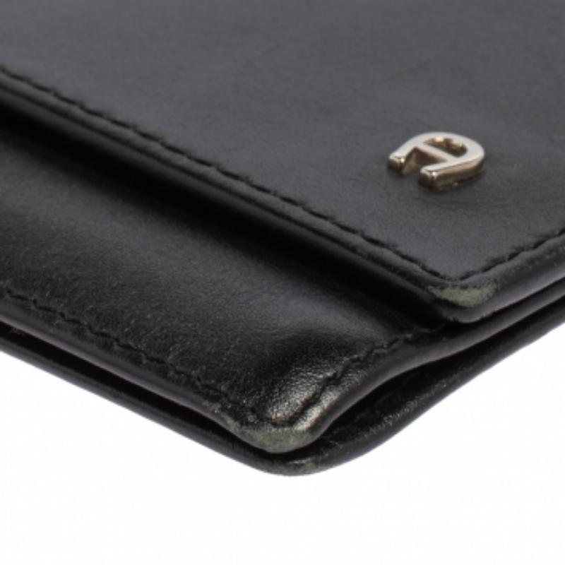 Aigner Black Leather Card Holder For Sale 3