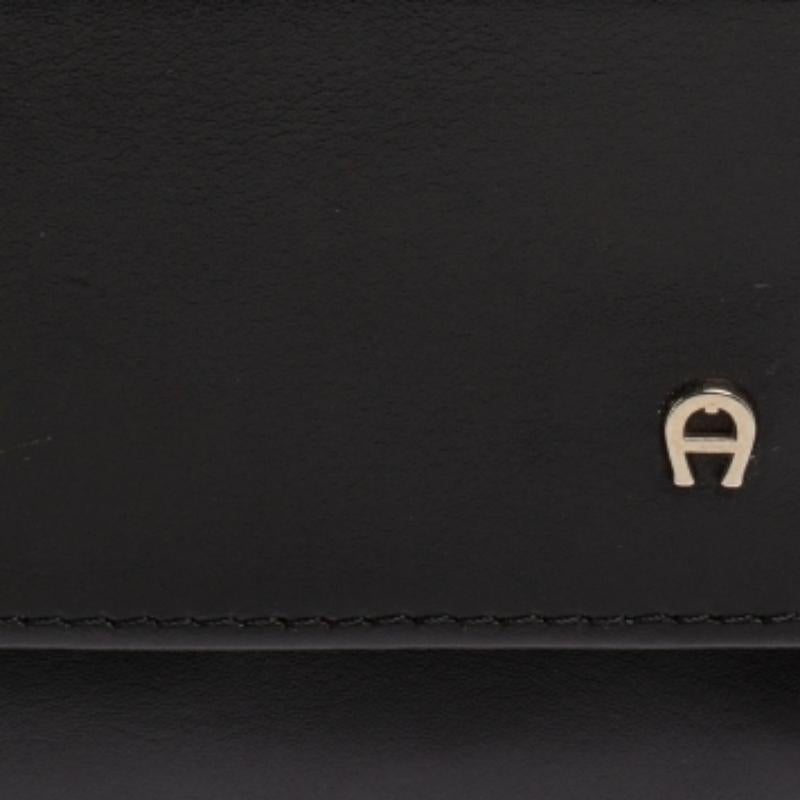 Aigner Black Leather Card Holder For Sale 4