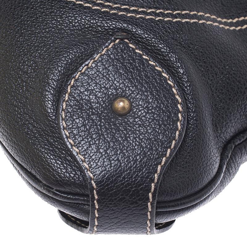 Aigner Black Leather Flap Shoulder Bag 5