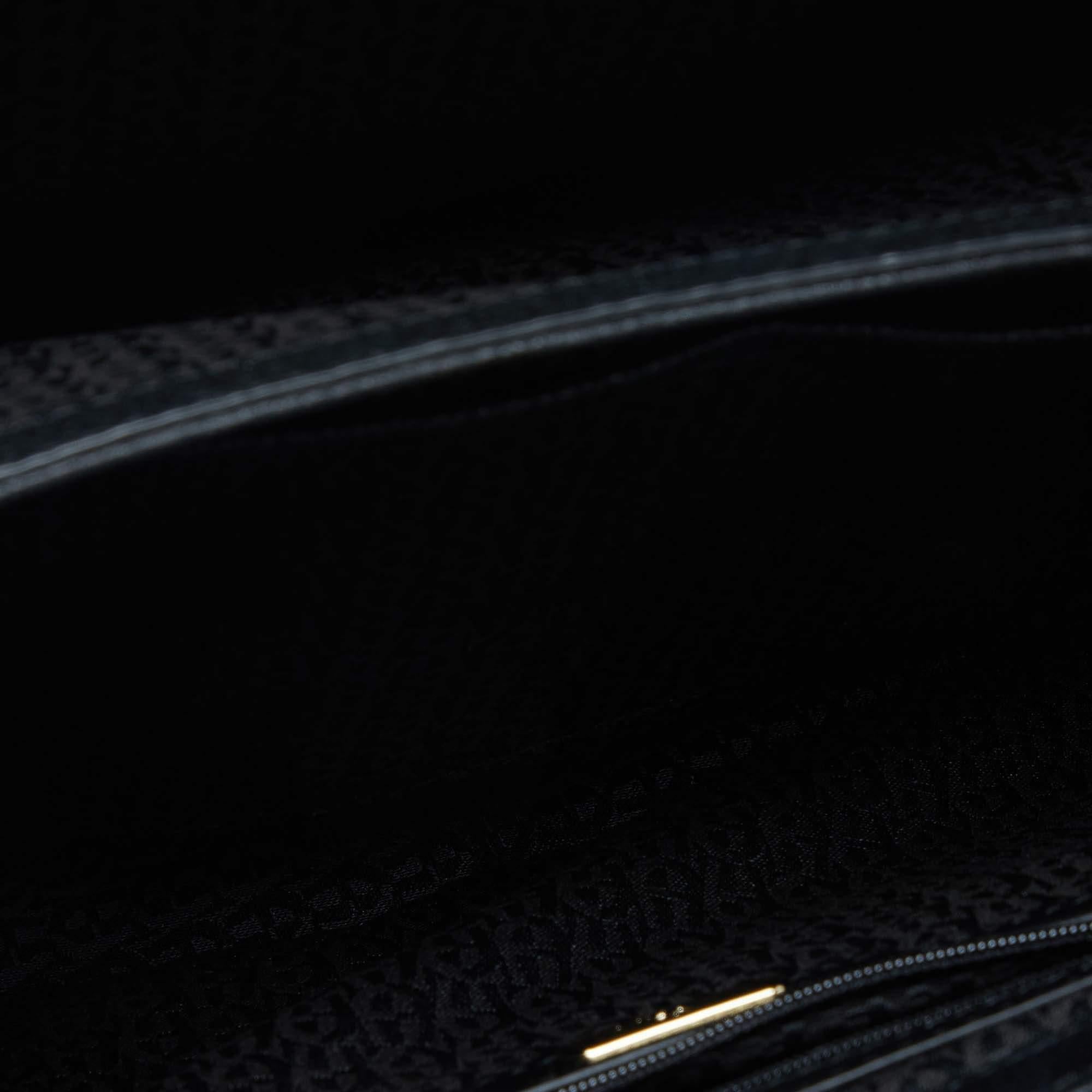 Aigner Black Leather Genoveva Top Handle Bag 3