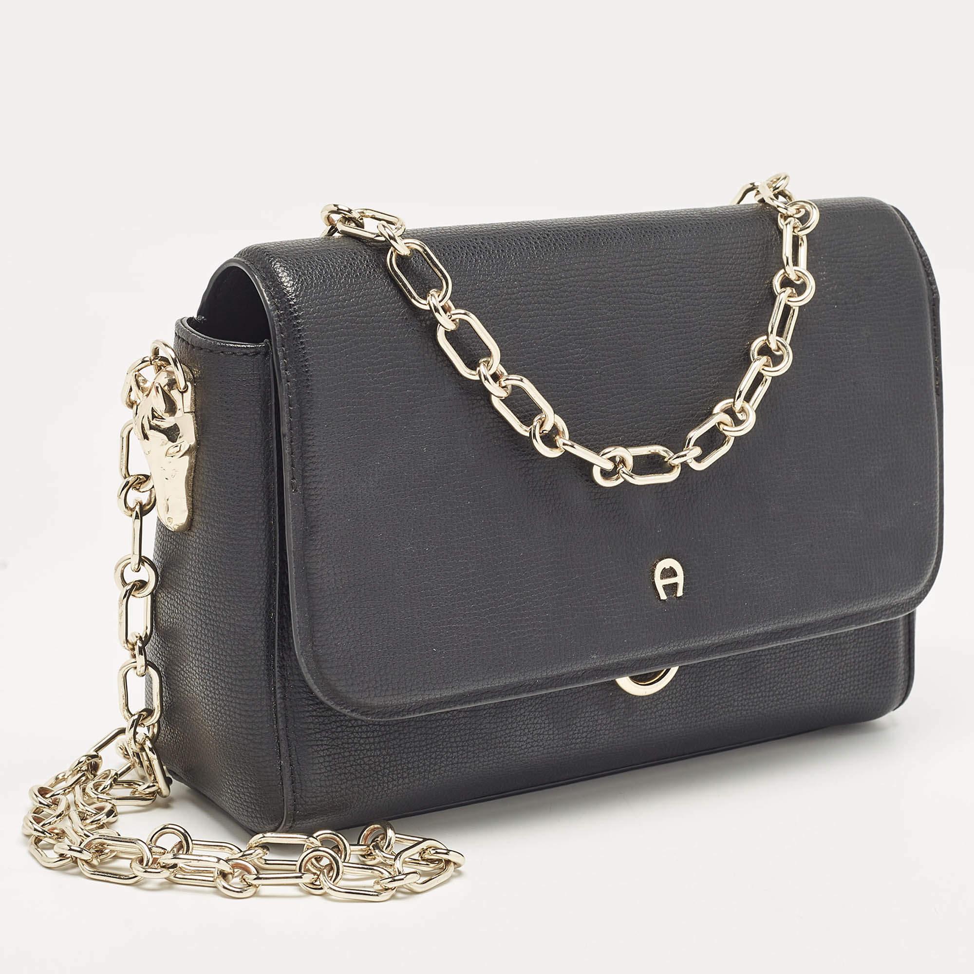 Bolso Aigner Grazia de piel negra Negro en venta