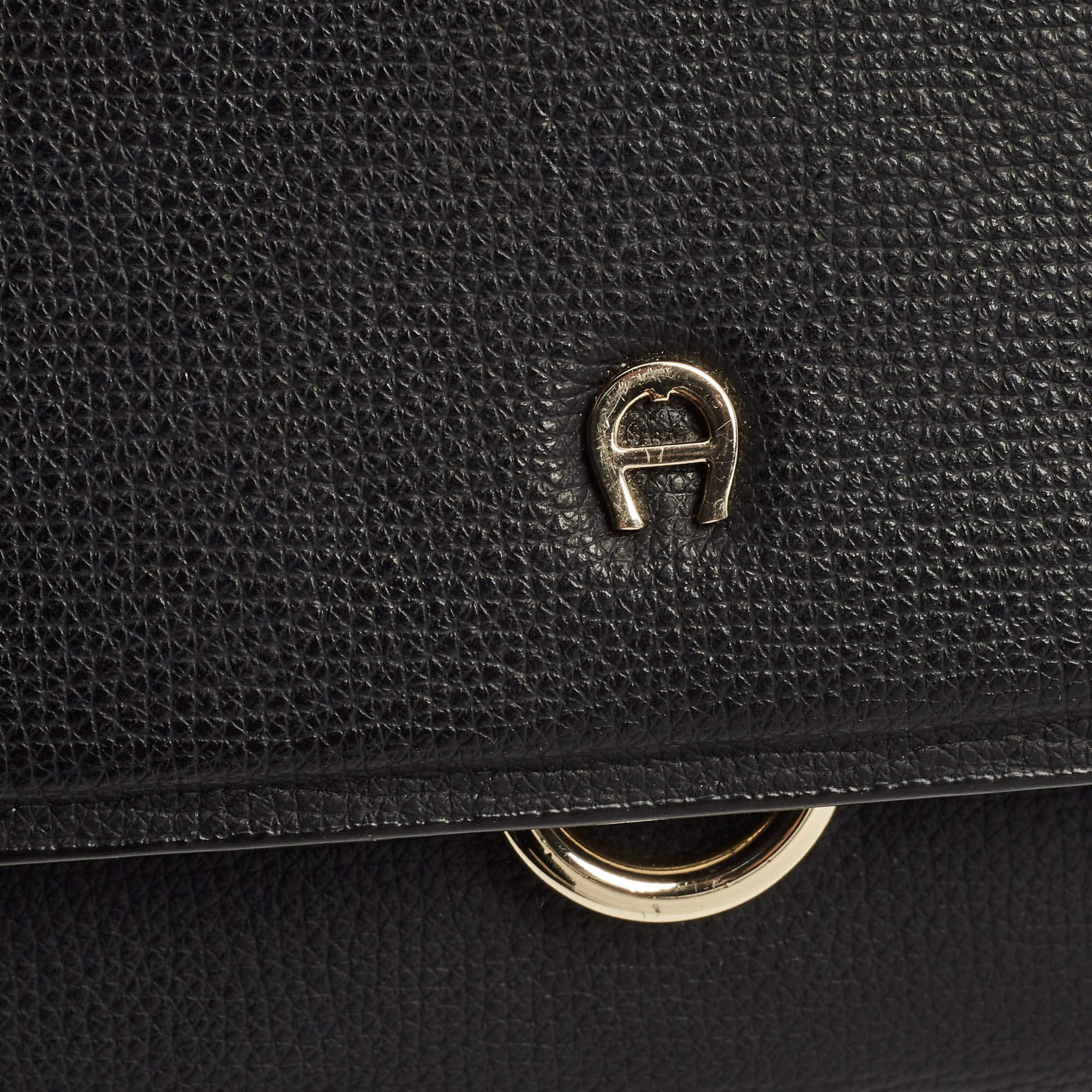 Bolso Aigner Grazia de piel negra en venta 1