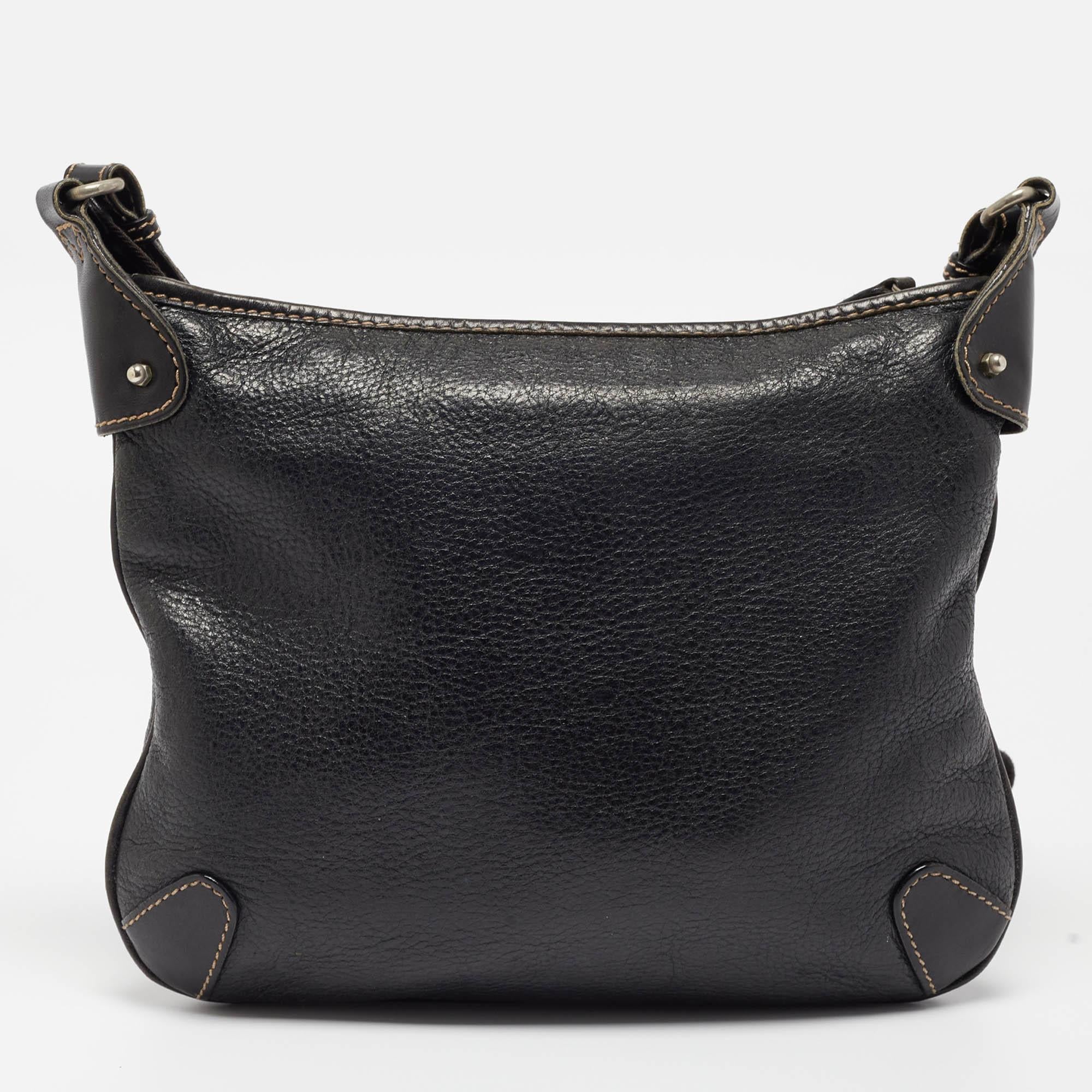 De las mujeres Bolso Messenger Aigner Logo Piel Negro en venta