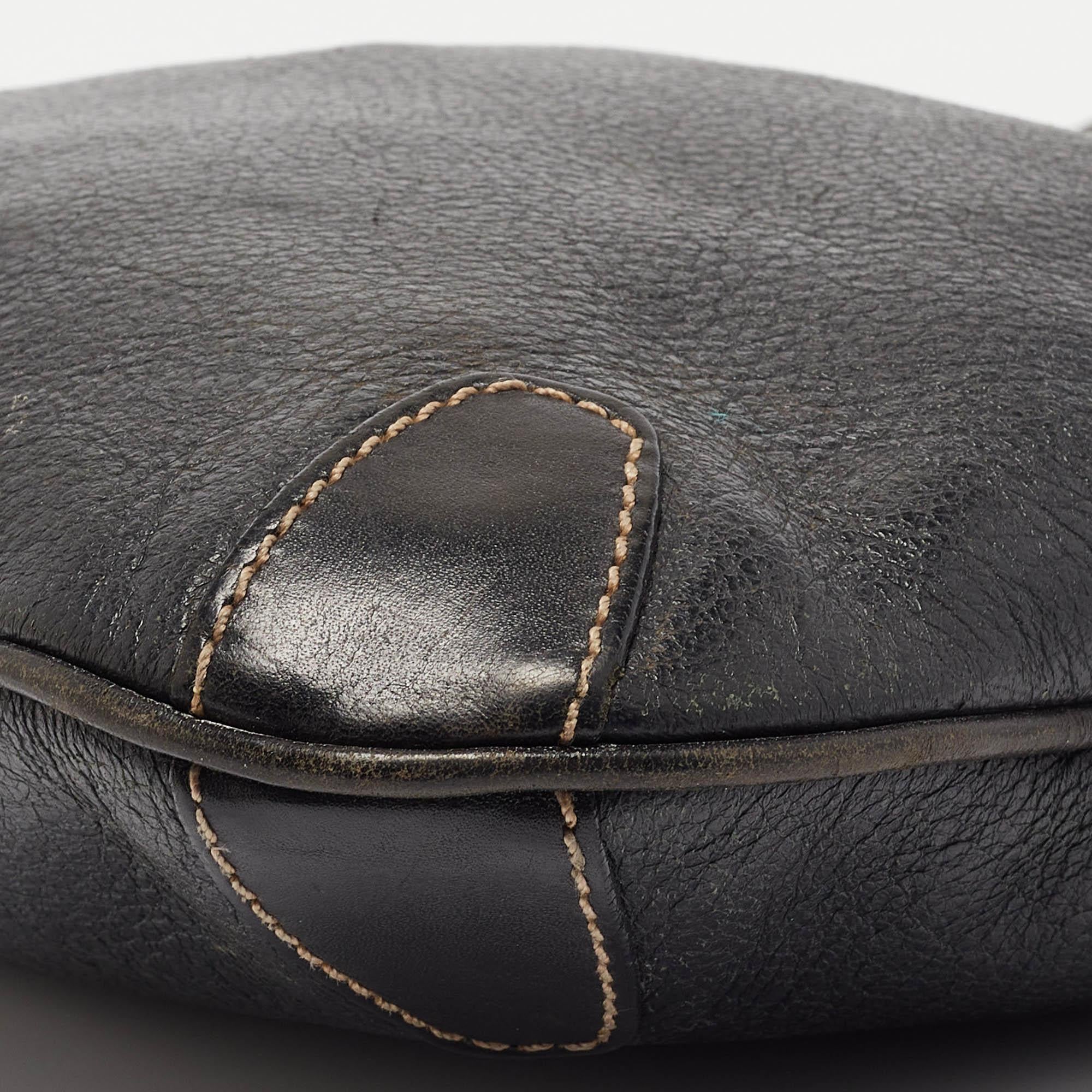 Bolso Messenger Aigner Logo Piel Negro en venta 5