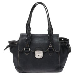 Aigner Black Leather Small Satchel