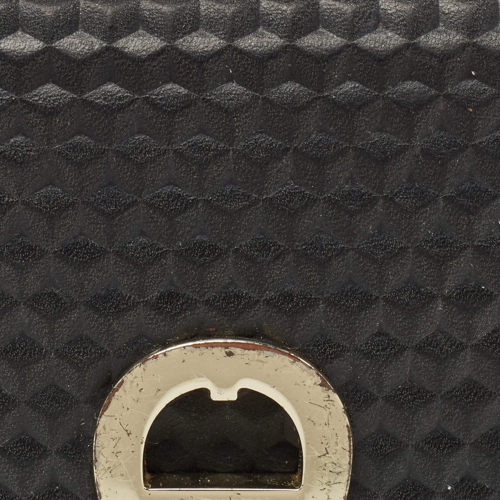Aigner Black Leather Trifold Wallet For Sale 3