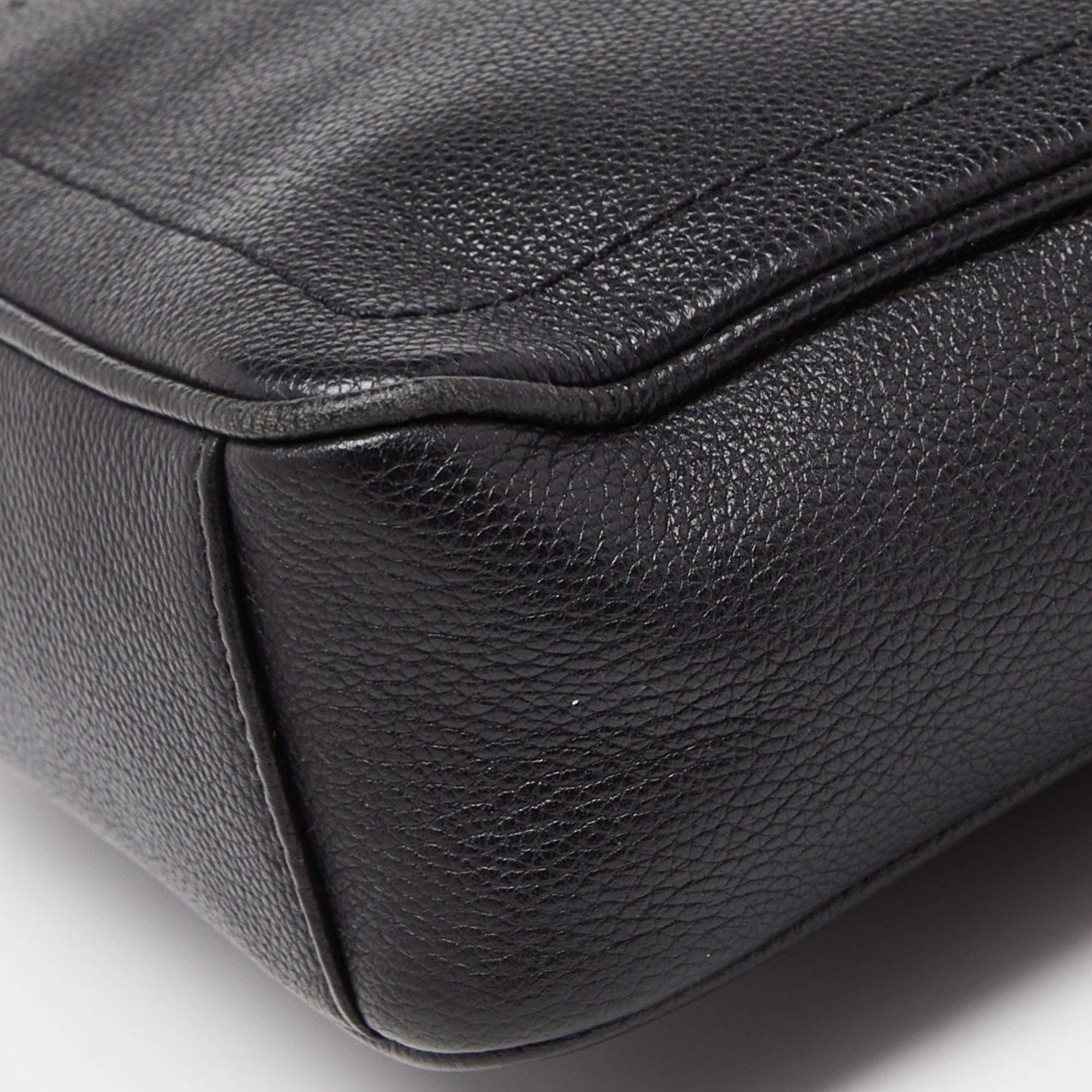 Aigner Black Leather Zip Crossbody Bag 6