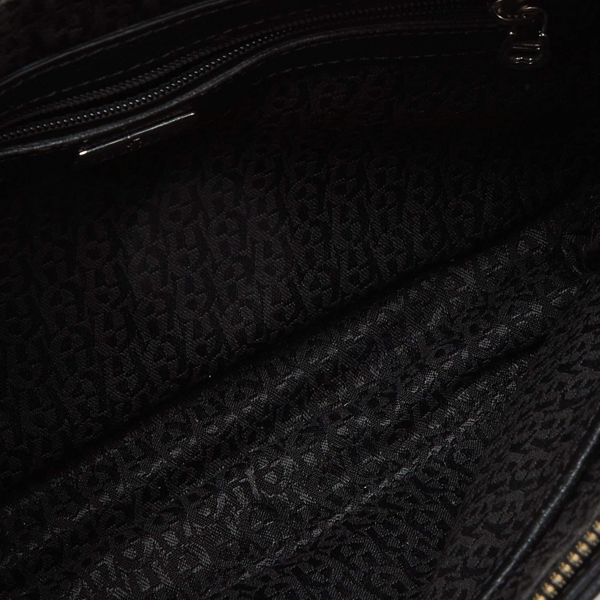 Aigner Black Leather Zip Crossbody Bag 3